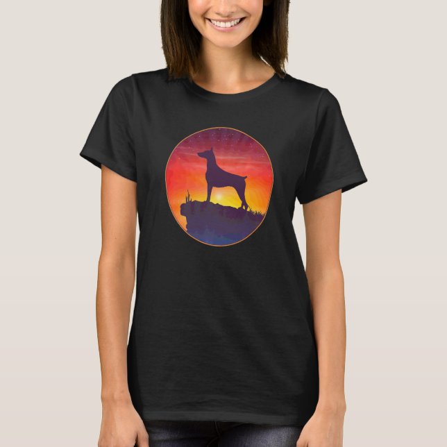 Camiseta Raça de Cão Dobermann  5 (Frente)