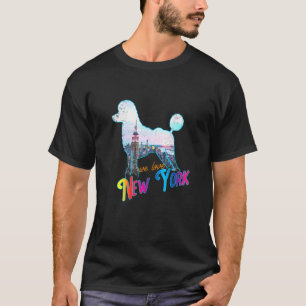 Camiseta Raça de Cão Poodle Nova York EUA Marco Cool Cão