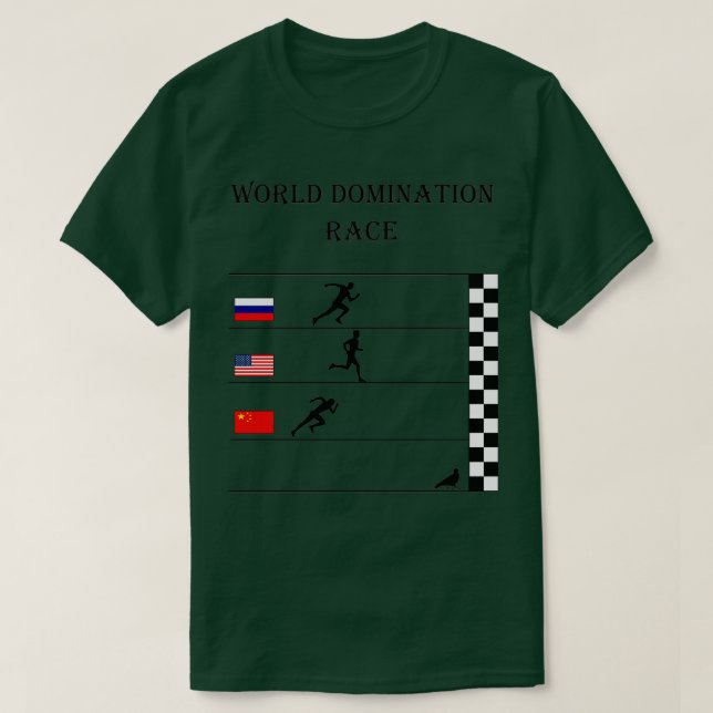 Camiseta Raça de Dominação Mundial (Frente do Design)