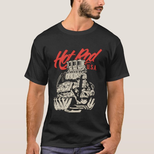 Camiseta Raça de Dragster Hoteleira (Frente)