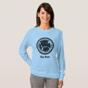 Camiseta Raça de Sobrevoo de Cão Malamute Personalizada d