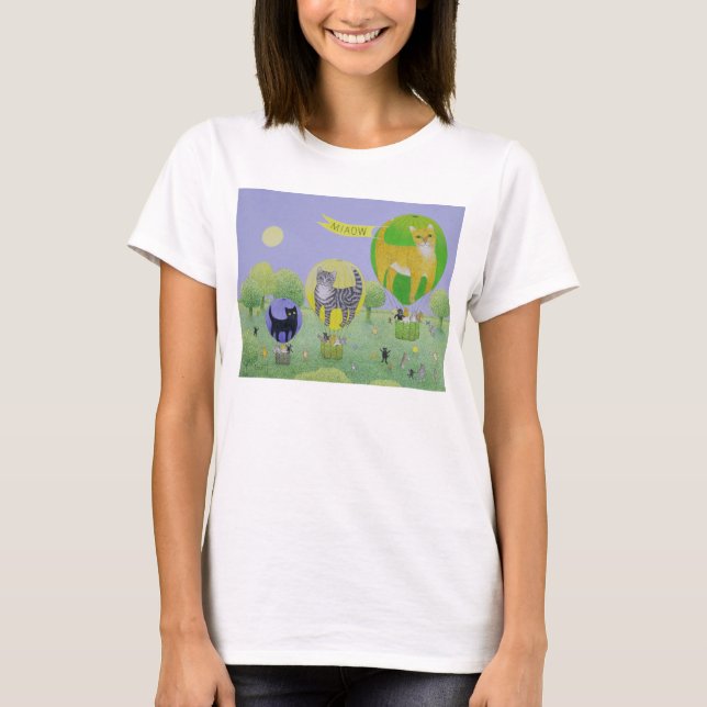 Camiseta Raça do balão do gato (Frente)