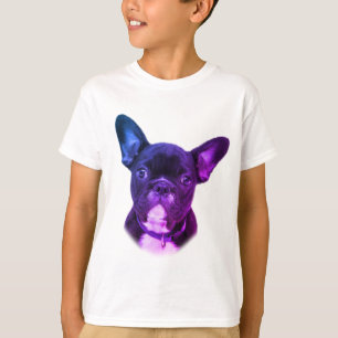 Camiseta Raça do cão do buldogue francês do cão do espa
