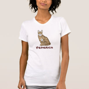 Camiseta Raça do gato de Serengeti customizável