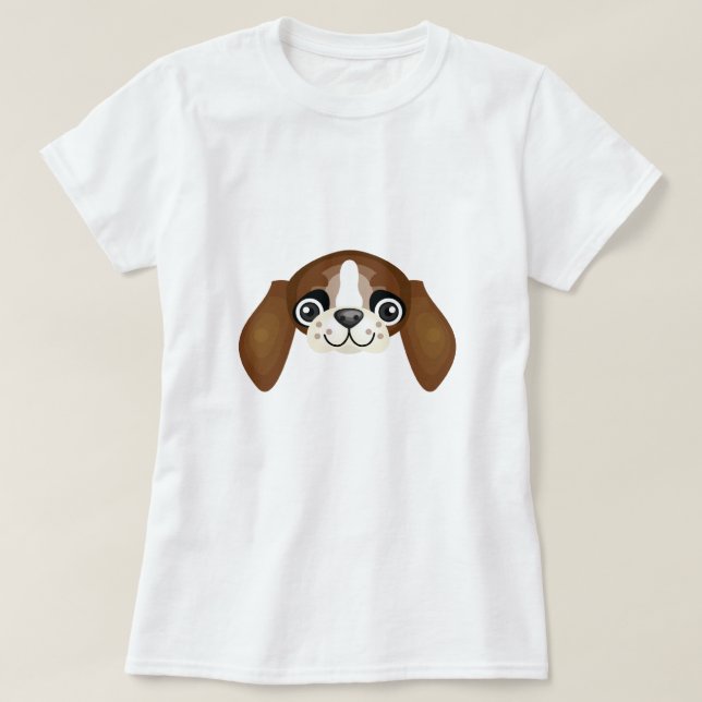 Camiseta Raça do Spaniel de brinquedo inglês de Brown - (Frente do Design)