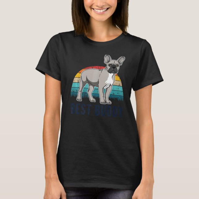 Camiseta Raça Francesa de Cachorro Francês 131 (Frente)