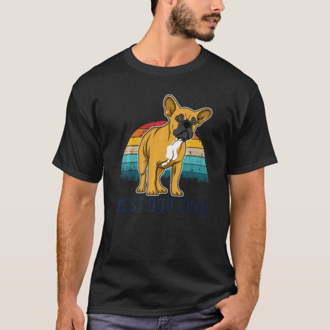Camiseta Raça Francesa de Cachorro Francês 156 (Frente)