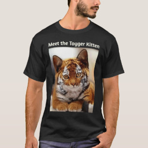 Camiseta Raça Rara de Gato o Gatinho Toyger para Gato e Tig
