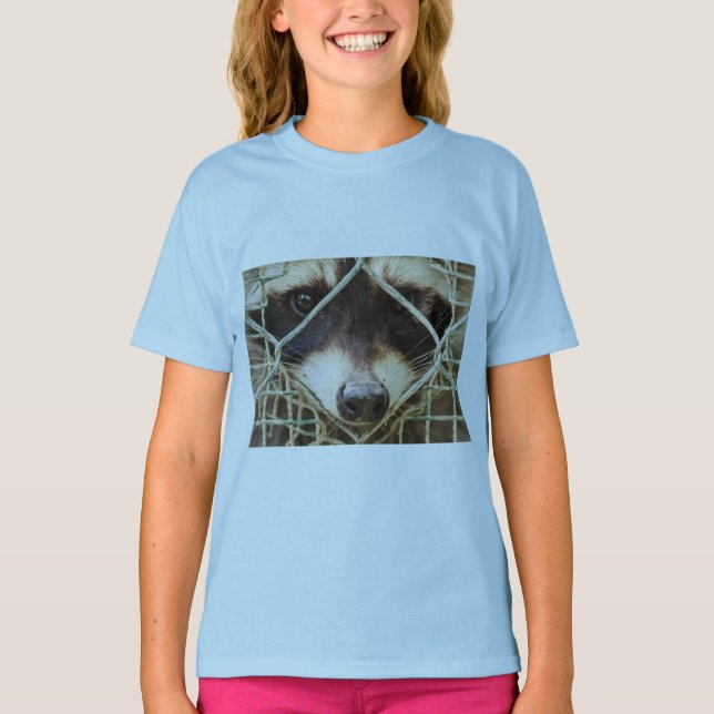 Camiseta RACCON na T-Shirt Raglan de Curta Folha de Raparig (Frente)