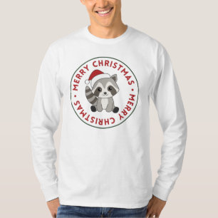 Camiseta Raccoon Christmas Snow Winter Raccoons