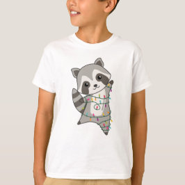 Camiseta Raccoon Christmas Snow Winter Raccoons