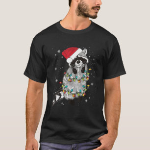 Camiseta Raccoon Christmas Tree Lights Raccoon Lover Engra