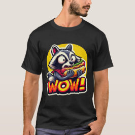 CAMISETA RACCOON COMENDO CACHORRO QUENTE 2