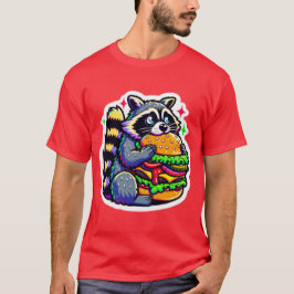CAMISETA RACCOON COMENDO CHEESEBURGER 5
