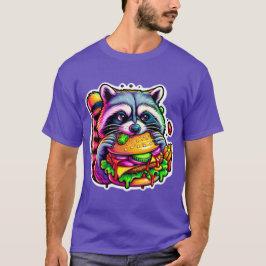CAMISETA RACCOON COMENDO CHEESEBURGER 8