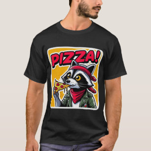 CAMISETA RACCOON COMENDO PIZZA 8