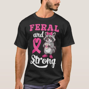 Camiseta Raccoon De Sensibilização Para O Cancer Da Mama Fe