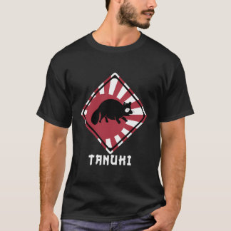 Camiseta Raccoon Dog Tanuki atravessando o Japão Ascensão b