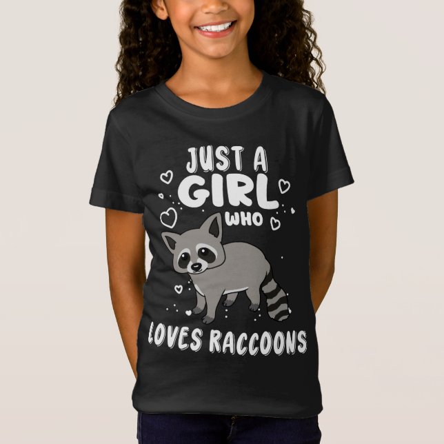 Camiseta Raccoon Gift Women Raccoon Gift Girls Raccoon (Frente)