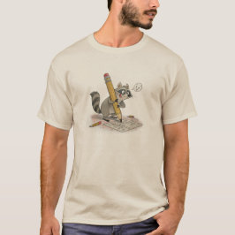 Camiseta Raccoon Hand-Drawn