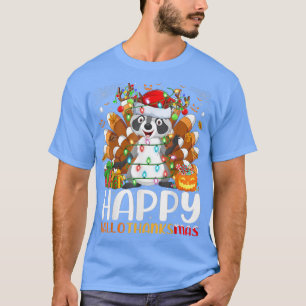 Camiseta Raccoon Lover Halloween Natal Feliz HalloGraças