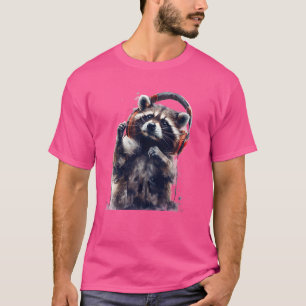 Camiseta Raccoon Motif Forest Amante de os animais Art Wild