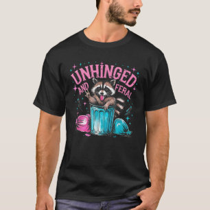 Camiseta Raccoon Unhinging E Feral Retro Funny Raccoon Fer