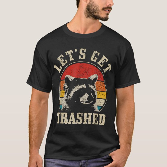 Camiseta Raccoon Vamos Get Trash Racoon (Frente)