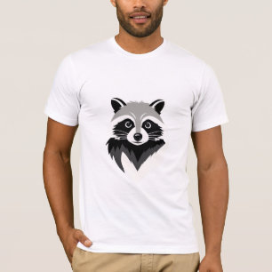 Camiseta Raccoon Vetor Art Animal Modern Urban Graphic