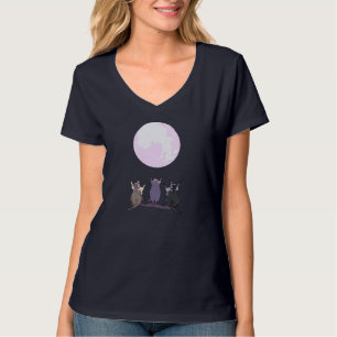 Camiseta Raccoons Howl Na Lua Três Lobos Parody - Cu