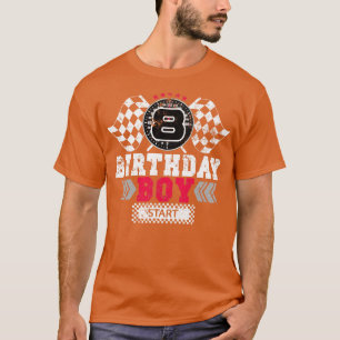 Camiseta Race 8.º Aniversário de Festa de Menino