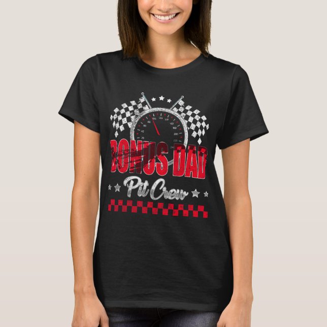 Camiseta Race Car Birthday Party Racing Family Bonus Dad T  (Frente)