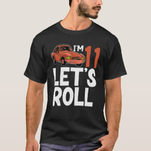 Camiseta Race Car Driver 11 de Corrente de Aniversário