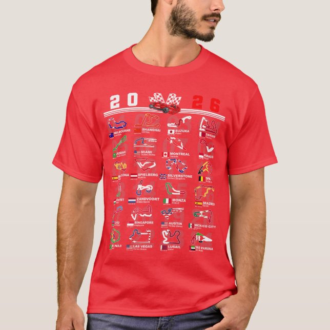 Camiseta Race Car Enthusiast Motorsport Racing Fan World Fl (Frente)