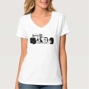 Camiseta Race Car Silhouette preto e branco