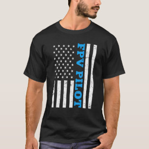 Camiseta Race Drone America Usa Flag Patriótico Quadrocop