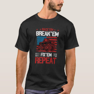 Camiseta Race Em Break Em Fix Em Repete Engraçada Rc Car Ra