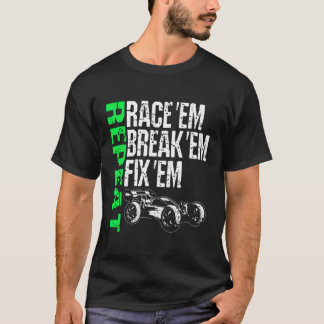 Camiseta Race Em Break Em Fix Em Repete Rádio Controle Rc R
