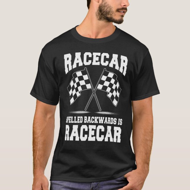 Camiseta Racecar Ortografado Para Trás Pit De Raça Tripulan (Frente)