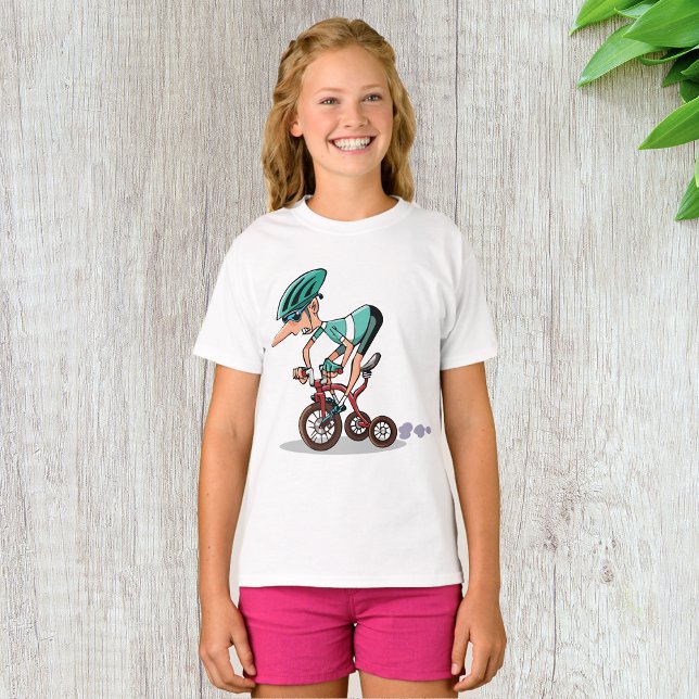Camiseta Racer On Tricycle Girls T Shirt (Criador carregado)