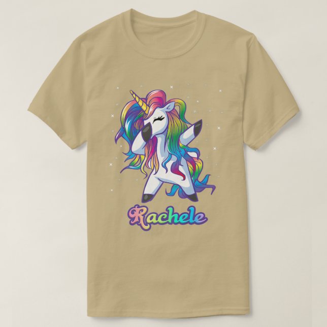 Camiseta RACHELE Unicorn Oferece Presentes Para Meninas De  (Frente do Design)