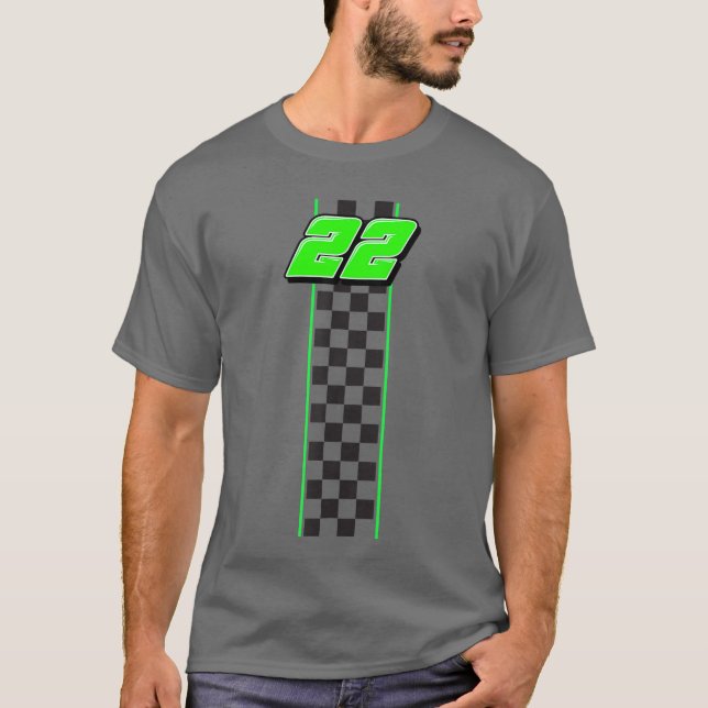 Camiseta Racing Number 22 Race Racing Race Track (Frente)