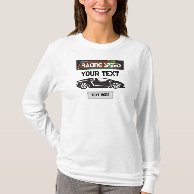 Camiseta Racing Speed Car Design – Fast Motorsport Performa (Frente)
