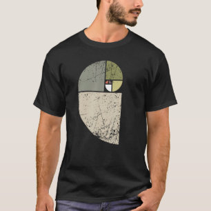 Camiseta Rácio De Ouro Espiral Vintage Fibonacci Spiral Sc 
