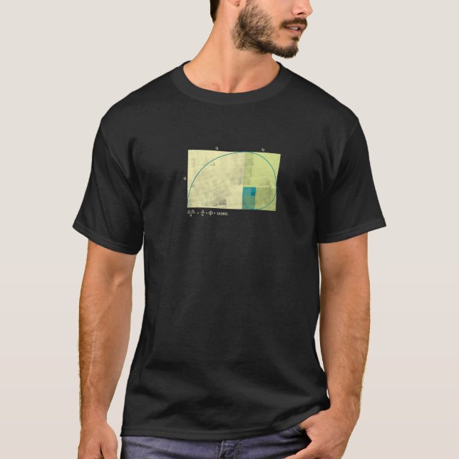 Camiseta Rácio de Ouro Fibre - Com Effec de Meio-Tom Comfy (Frente)