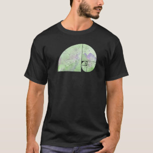 Camiseta Rácio do Ouro de Elefante Espiral Fibonacci granul