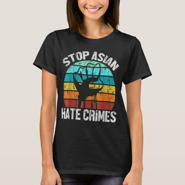 Camiseta Racismo Anti-Asiático Aapi American Interrompe o Ó (Frente)