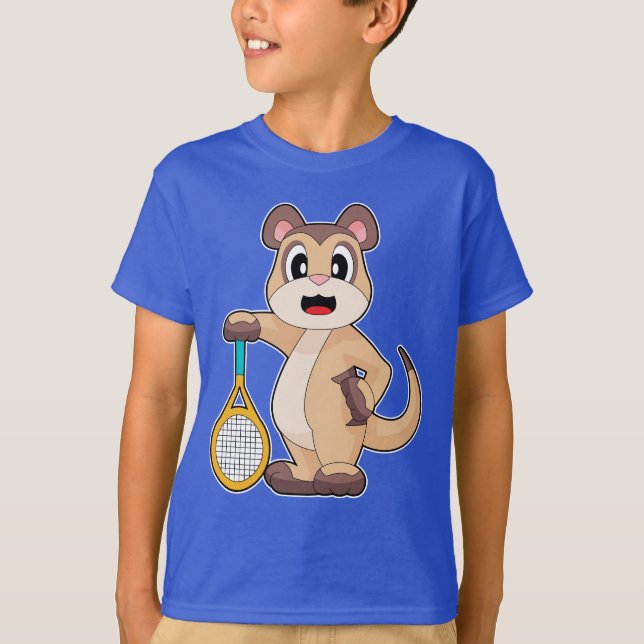 Camiseta Racket de Tênis de Tênis Meerkat (Frente)
