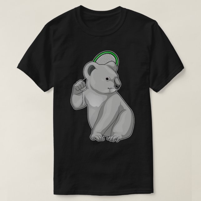 Camiseta Racket de Tennic Tênis Koala (Frente do Design)