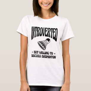 Camiseta Racket do Shuttle do Badminton Retro